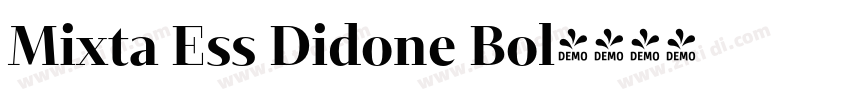 Mixta Ess Didone Bol字体转换